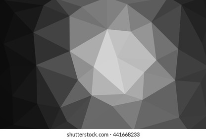 Light gray polygonal illustration, which consist of triangles. Triangular design for your business. Geometric background in Origami style with gradient.