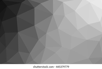 Light gray polygonal illustration, which consist of triangles. Triangular design for your business. Geometric background in Origami style with gradient.