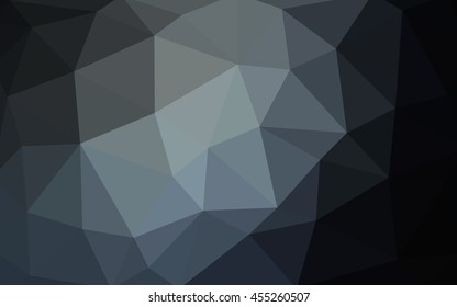 Light gray polygonal illustration, which consist of triangles. Triangular design for your business. Geometric background in Origami style with gradient.