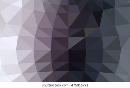 Light gray polygonal illustration, which consist of triangles. Triangular design for your business. Geometric background in Origami style with gradient.