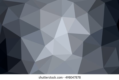 Light gray polygonal illustration, which consist of triangles. Triangular design for your business. Geometric background in Origami style with gradient.