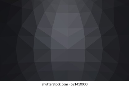 Light gray polygonal illustration, which consist of triangles. Triangular design for your business. Geometric background in Origami style with gradient.