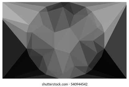 Light Gray polygonal illustration, which consist of triangles. Triangular design for your business. Creative geometric background in Origami style with gradient