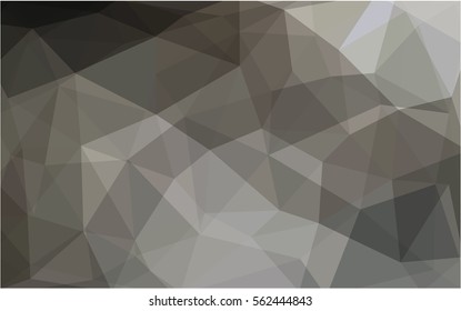 Light Gray polygonal illustration, which consist of triangles. Triangular pattern for your business design. Geometric background in Origami style with gradient. 