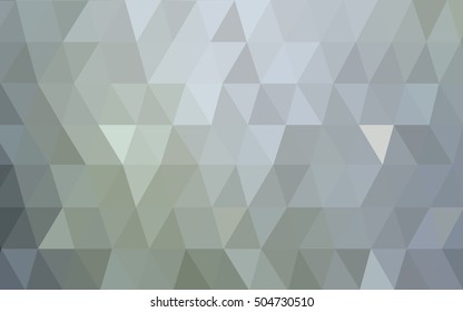 Light gray polygonal template. Shining illustration, which consist of triangles. The template can be used as a background for cell phones.