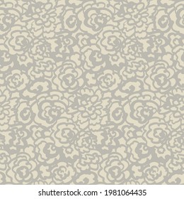 Light gray scandi pattern print. Seamless minimal fashion doodle background. Calm gender inclusive drawn flower motif texture . Playful kid room wallpaper vector repeat.