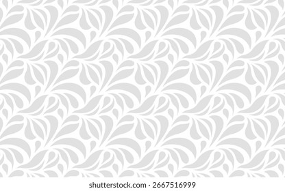 Light gray seamless nature leaf pattern background vector and gray, seamless pattern, nature pattern, leaf pattern, botanical background, organic texture, floral vector, natural wallpaper
