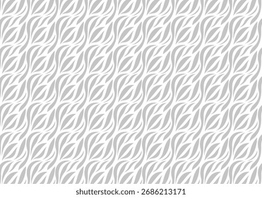 Hellgraue nahtlose Natur Blattmuster Hintergrund Vektor und Grau, nahtloses Muster, Naturmuster, Blattmuster, botanischer Hintergrund, organische Textur, floraler Vektor, natürliche Tapete