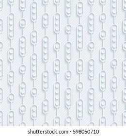 Light gray seamless pattern. Abstract 3d tileable wallpaper background. Vector EPS10.