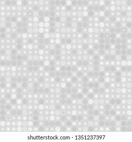 Light gray silvery seamless pattern with gradient balls. Vector image. Eps 10
