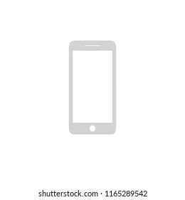 Light gray smartphone icon style stock vector illustration