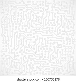 Light gray square abstract vector electronic circuit background