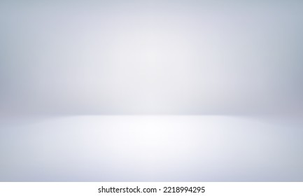 Light gray studio background. Illuminated room. Editable Gradient Mesh. Vector template for product display design.