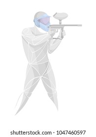 light, gray stylized, geometric shooting, paintball vector
