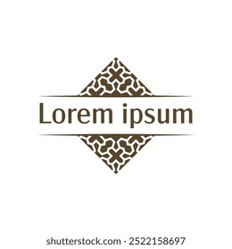 Light Gray Symmetrical Floral Frame with Circular Center Best for eco friendly branding
