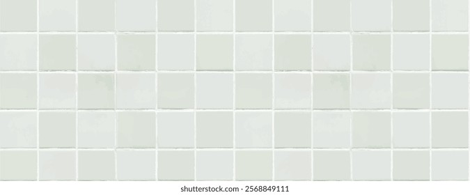 A light gray tiled background with a smooth texture. The background features a grid pattern with subtle gray, gray hues. Grid pattern background vector. Green background.