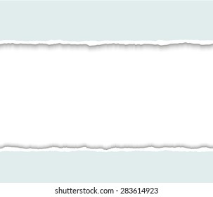 Light gray Torn paper pieces. Paper with ripped edges. Design elements. Vector EPS10 illustration. 