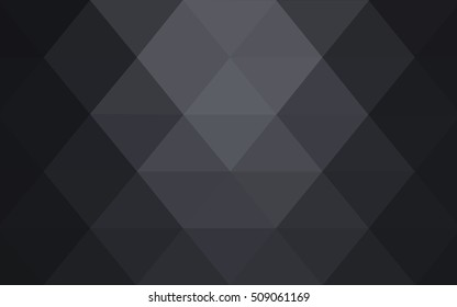 Light gray triangle mosaic template. Brand-new colored illustration in blurry style with gradient. The template can be used as a background for cell phones.
