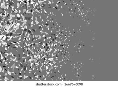 Light Gray vector abstract backdrop with leaves. New colorful illustration in doodle style with leaves. A new texture for your wallpaper design.