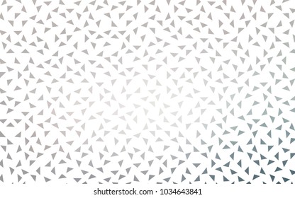 Light Gray vector abstract colorful background, which consist of triangles. Pattern with colored triangles on white background.