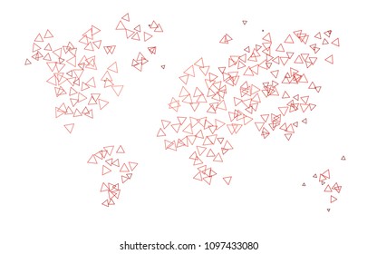 Light Gray vector abstract colorful background, which consist of triangles. Pattern with colored triangles on white background.