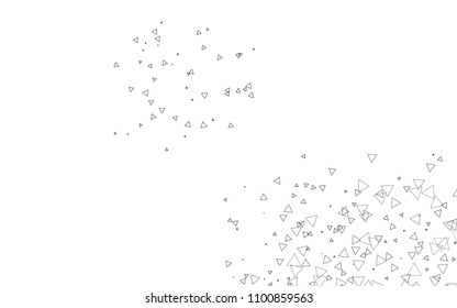 Light Gray vector abstract colorful background, which consist of triangles. Pattern with colored triangles on white background.
