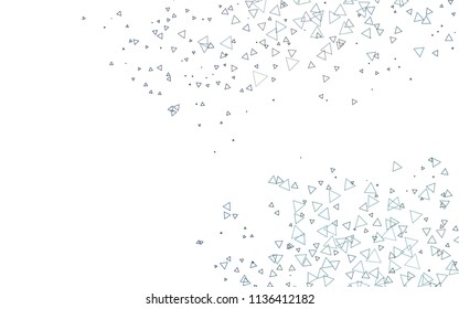 Light Gray vector abstract colorful background, which consist of triangles. Pattern with colored triangles on white background.