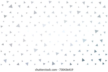 Light Gray vector abstract colorful background, which consist of triangles. Pattern with colored triangles on white background.