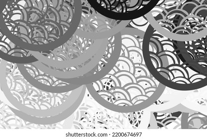 Light Gray vector Abstract illustration with colored bubbles in nature style. Blurred bubbles on abstract background with colorful gradient. Smart design for business ads.