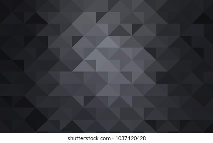 Light Gray vector abstract mosaic background. A vague abstract illustration with gradient. Triangular pattern for your business design.