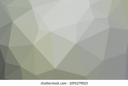 Light Gray vector abstract mosaic backdrop. Geometric illustration in Origami style with gradient.  Completely new template for your banner.
