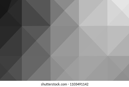 Light Gray vector abstract mosaic background. Elegant bright polygonal illustration with gradient. The best triangular design for your business.