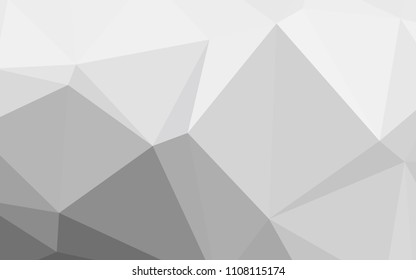 Light Gray vector abstract mosaic pattern. Shining polygonal illustration, which consist of triangles. A completely new design for your business.