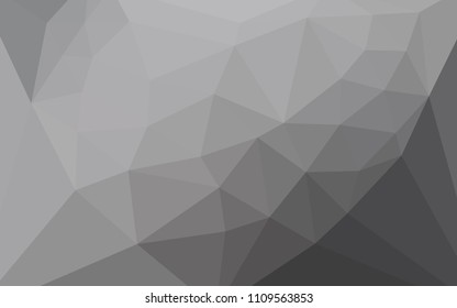 Light Gray vector abstract mosaic backdrop with a heart in a centre. Illustration in abstract style with triangles. Template for cell phone's backgrounds.