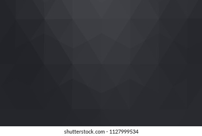 Light Gray vector abstract mosaic background. Elegant bright polygonal illustration with gradient. Triangular pattern for your design.