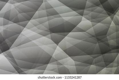 Light Gray vector abstract mosaic background. Geometric illustration in Origami style with gradient.  Pattern for a brand book's backdrop.