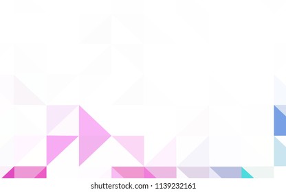 Light Gray vector abstract mosaic background. Triangular geometric sample with gradient.  A completely new design for your leaflet.