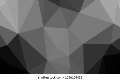 Light Gray vector abstract mosaic background. Shining polygonal illustration, which consist of triangles. Textured pattern for your backgrounds.