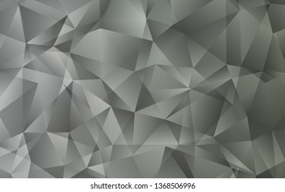 Light Gray vector abstract mosaic backdrop. Creative geometric illustration in Origami style with gradient. Best triangular design for your business.