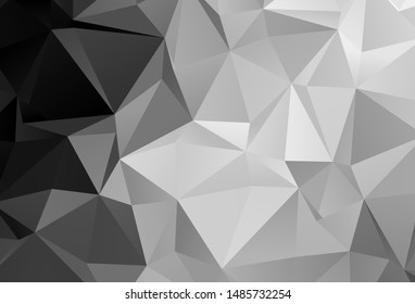 Light Gray vector abstract mosaic background. Geometric illustration in Origami style with gradient.  A completely new design for your leaflet.