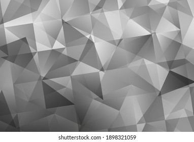 Light Gray vector abstract mosaic backdrop. Geometric illustration in Origami style with gradient.  Brand new style for your business design.