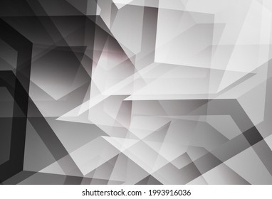 Light Gray vector abstract mosaic backdrop. Triangular geometric sample with gradient.  Pattern for a brand book's backdrop.