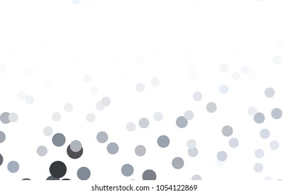 Light Gray vector abstract pattern with circles. Geometry template for your business design. Background with colored spheres.