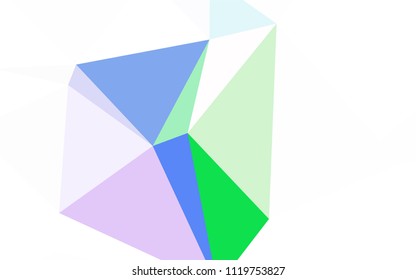 Light Gray vector abstract polygonal template. Shining polygonal illustration, which consist of triangles. Template for cell phone's backgrounds.