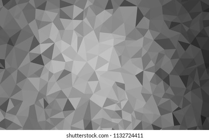 Light Gray vector abstract polygonal background. Geometric illustration in Origami style with gradient.  Completely new template for your banner.