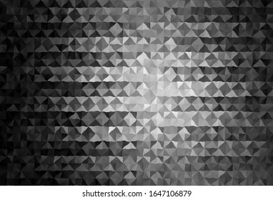Light Gray vector abstract polygonal template. Colorful abstract illustration with triangles. A completely new design for your leaflet.