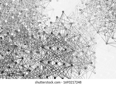 Light Gray vector backdrop with artificial intelligence data. Shining colorful illustration with real structure of AI. Template for ads of intellect, innovations.