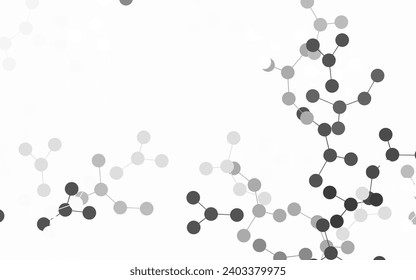 Light Gray vector backdrop with artificial intelligence data. Shining illustration with AI shapes on abstract template. Pattern for  poster, banner of technology.