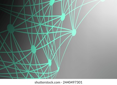 Light Gray vector backdrop with artificial intelligence data. Colorful design in simple style with AI links. Smart design for promotion of bid data.