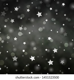 Light Gray vector backdrop with circles, stars. Abstract illustration with colorful spots, stars. Design for textile, fabric, wallpapers.